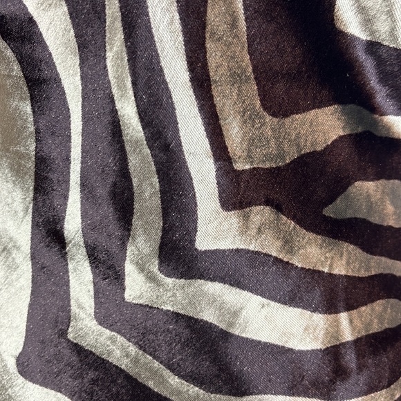 Michelle Mason Silk & Velvet Green Black Zebra Print Dress, Mob Wife Aesthetic - Picture 11 of 16